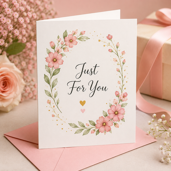 Elegant Floral Greeting Card – Premium Handmade Design